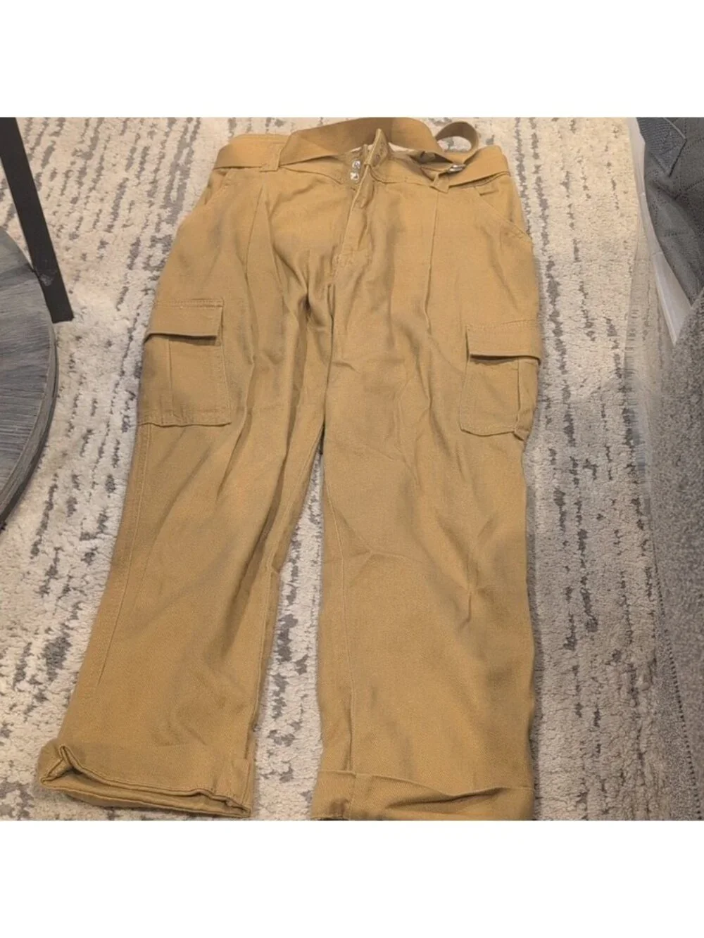 Silver Jeans Relaxed Fit Utility Cargo Pant Mustard Color